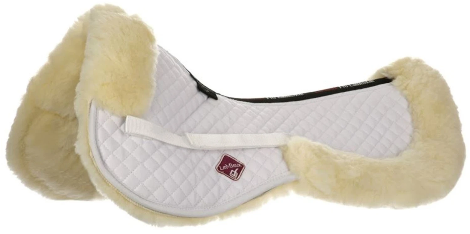 LeMieux Pro Lambskin Half Pad White/Natural 3 LeMieux Pro Lambskin Half Pad White/Natural