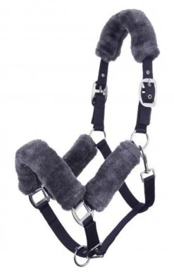 LeMieux Comfort Fleece Headcollar Navy/Grey