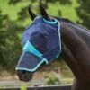 WeatherBeeta ComFiTec Fine Mesh Mask With Nose Navy/Turquoise -Saddle Shop 12542 20559