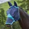 WeatherBeeta ComFiTec Fine Mesh Mask With Ears & Nose Navy/Turquoise 2 WeatherBeeta ComFiTec Fine Mesh Mask With Ears & Nose Navy/Turquoise -Saddle Shop 12543 20560