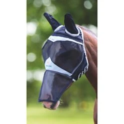 Shires Fine Mesh Fly Mask With Ears & Nose -Saddle Shop 12801 30216