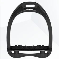 Flex-On Aluminium Inclined Ultra Grip Stirrup Irons - Black/Black/Black