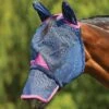 WeatherBeeta ComFiTec Deluxe Durable Mesh Mask With Ears And Nose Navy/Purple -Saddle Shop 14481 27241