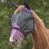 WeatherBeeta ComFiTec Deluxe Durable Mesh Mask With Ears And Tassels Black/Purple -Saddle Shop 14482 27244