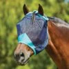 Weatherbeeta ComFiTec Deluxe Fine Mesh Mask Navy/Turquoise -Saddle Shop 14500 27249