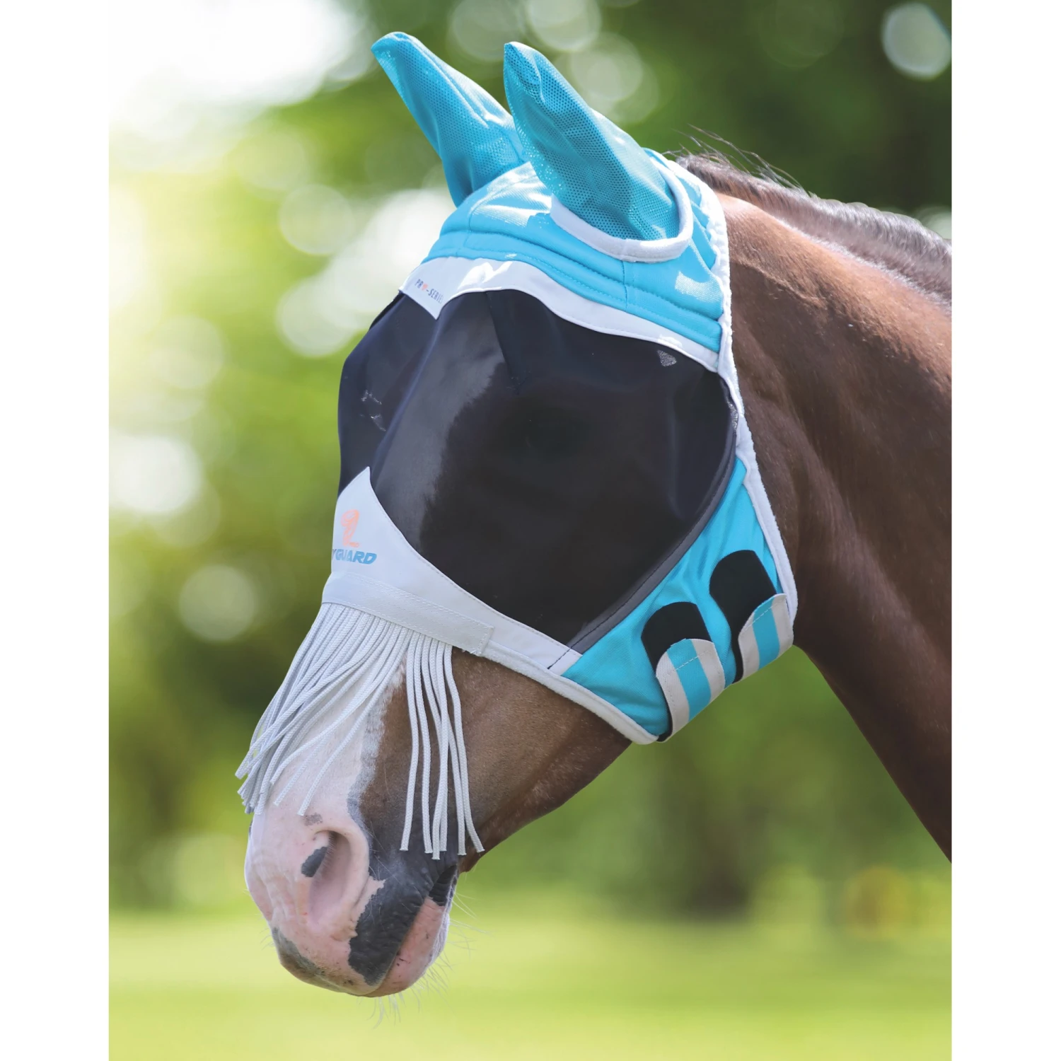 Shires Fine Mesh Fly Mask With Ears & Nose Fringe 4 Shires Fine Mesh Fly Mask With Ears & Nose Fringe - Image 2
