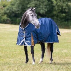 Shires Highlander Plus Lite Turnout Rug Navy