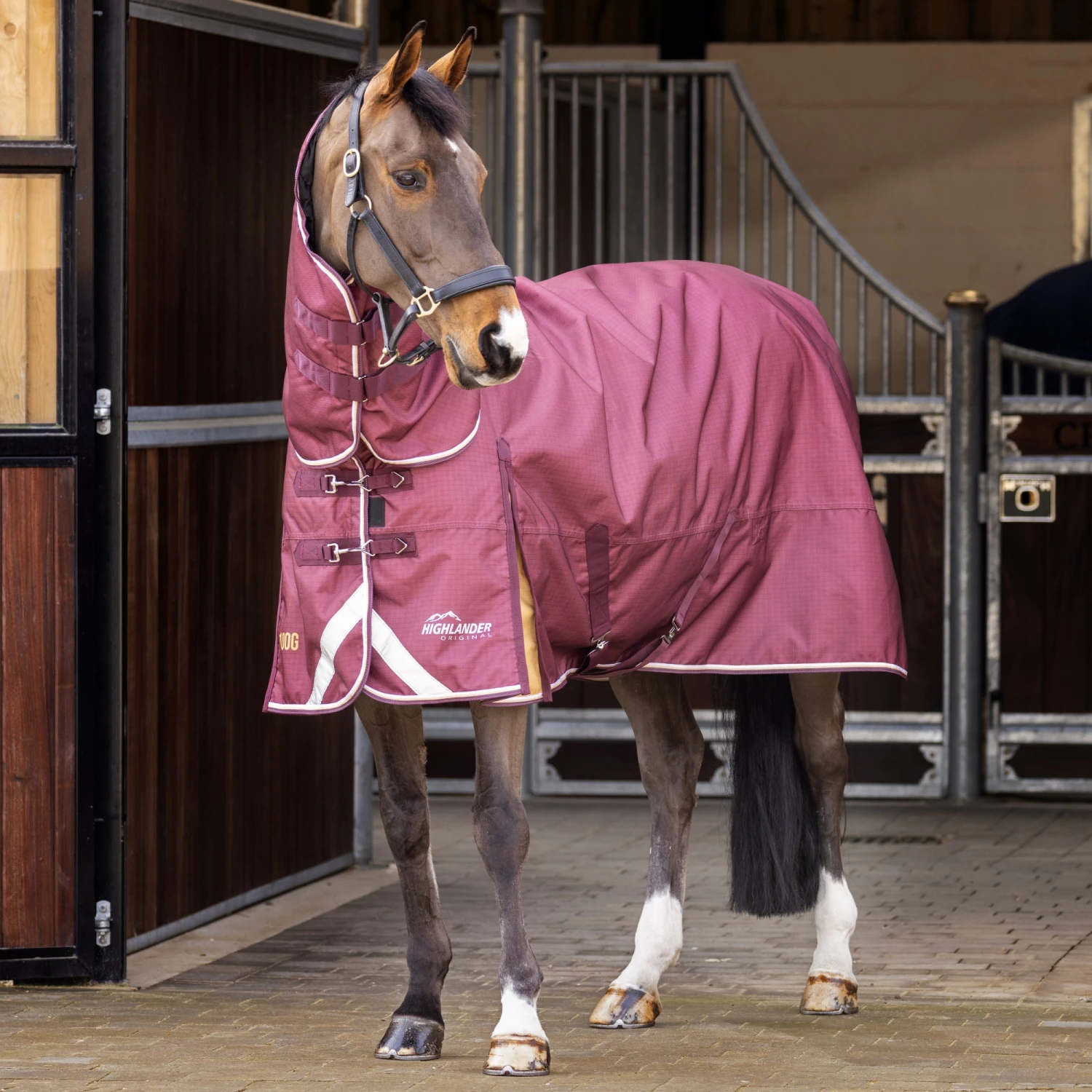 Shires Highlander Plus 100 Combo Turnout Rug Maroon 3 Shires Highlander Plus 100 Combo Turnout Rug Maroon