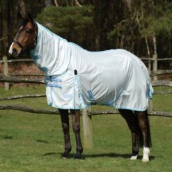 Weatherbeeta ComFitec Essential Mesh II White/Light Blue Fly Rug
