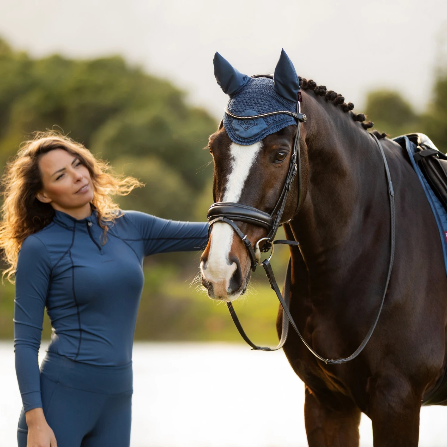 LeMieux Classic Fly Hood Atlantic 4 LeMieux Classic Fly Hood Atlantic - Image 2