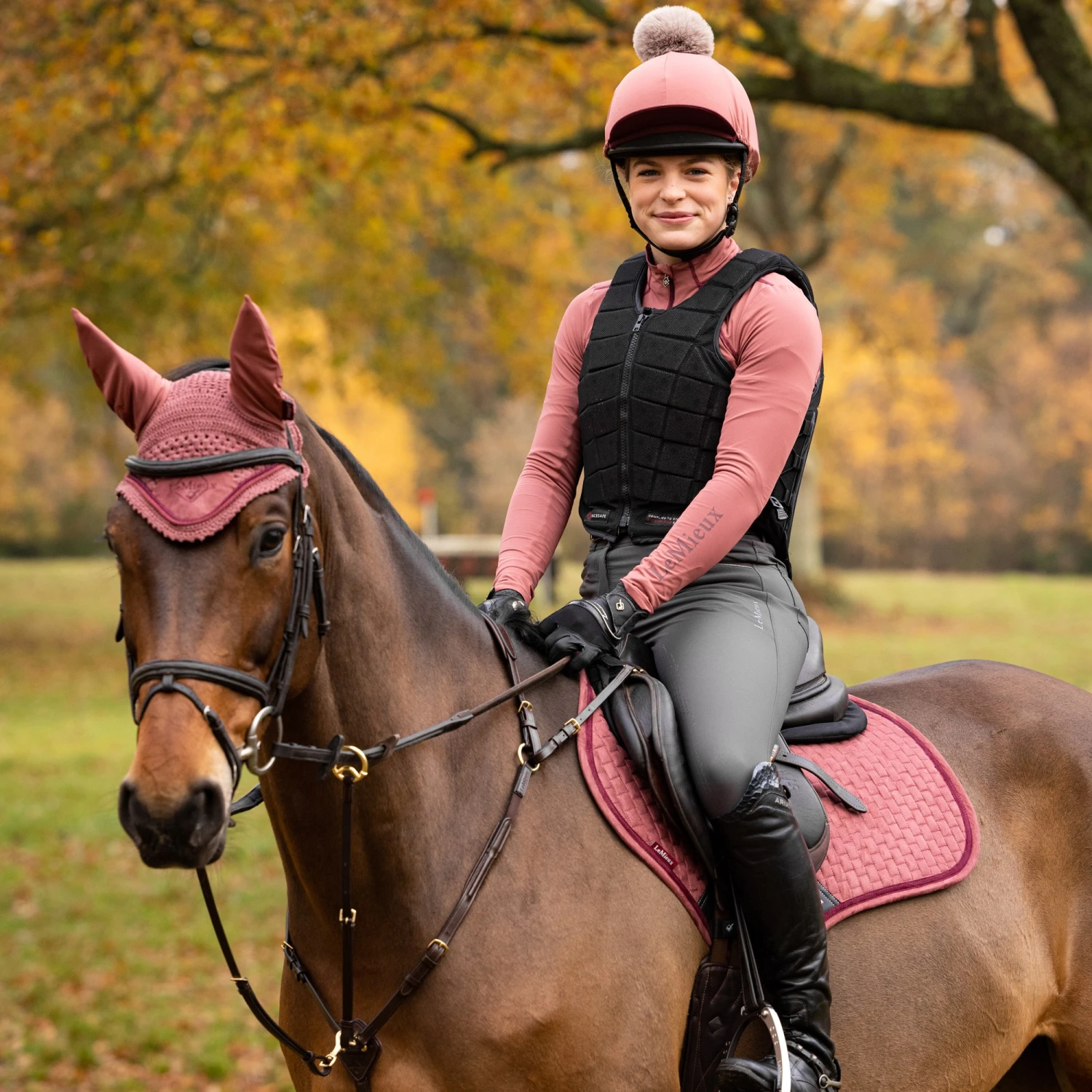 LeMieux Classic Fly Hood Orchid 4 LeMieux Classic Fly Hood Orchid - Image 2