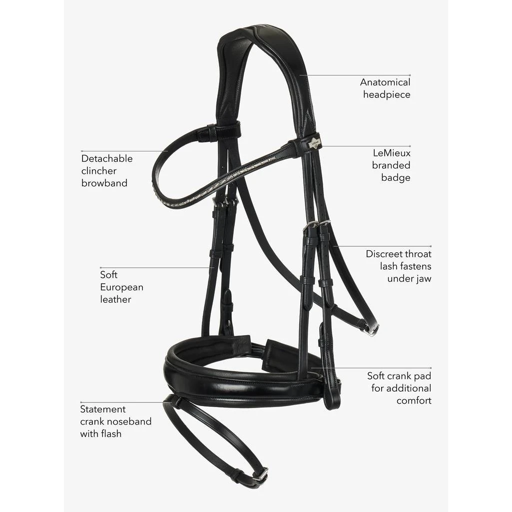 LeMieux Kudos Classic Dressage Bridle 7 LeMieux Kudos Classic Dressage Bridle - Image 5