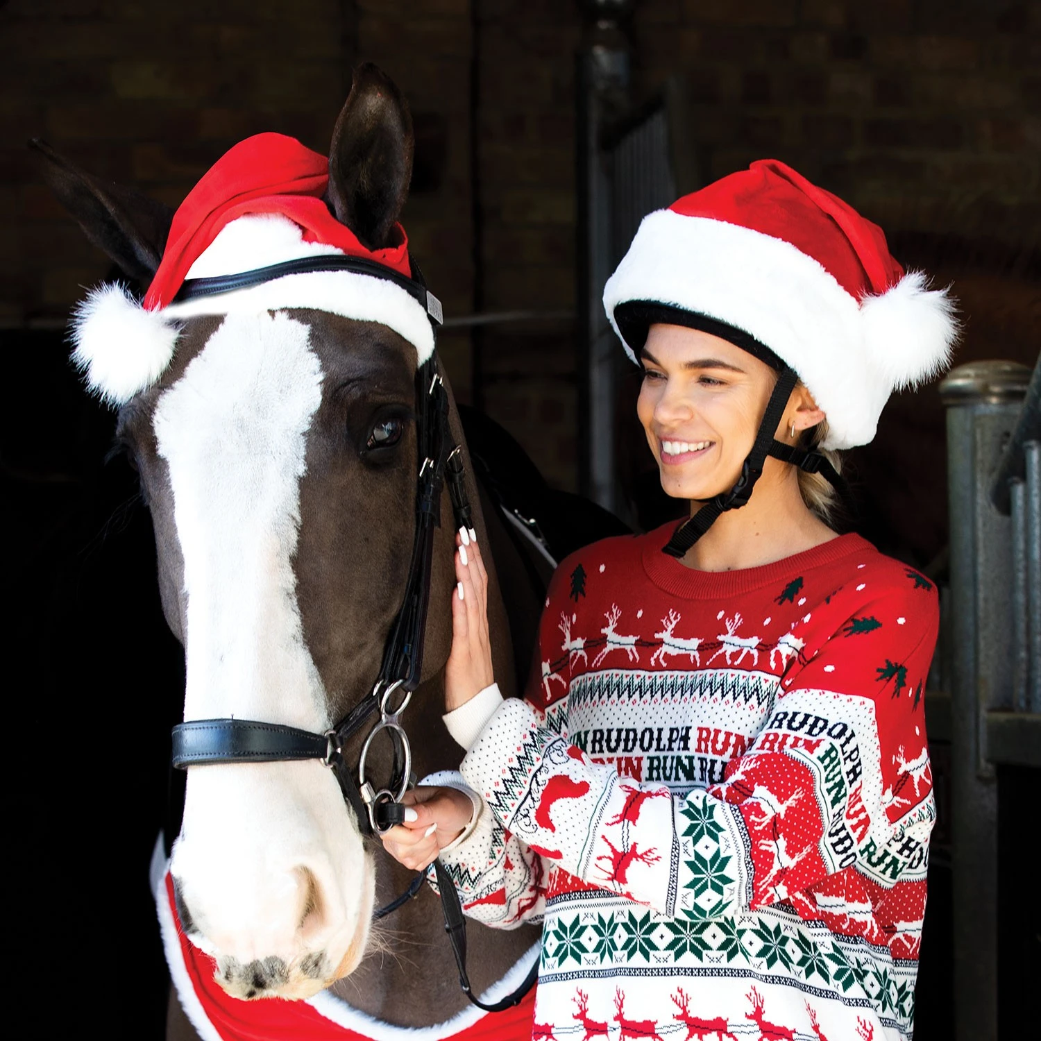 Equetech Santa Horse Ear Bonnet 3 Equetech Santa Horse Ear Bonnet