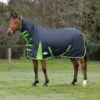 WeatherBeeta ComFiTec Classic Combo Medium/Lite Black Lime Turnout Rug -Saddle Shop 16376 32673