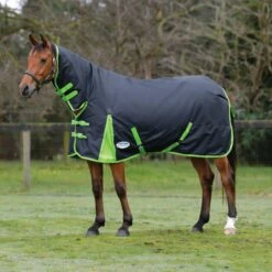 WeatherBeeta ComFiTec Classic Combo Medium/Lite Black Lime Turnout Rug