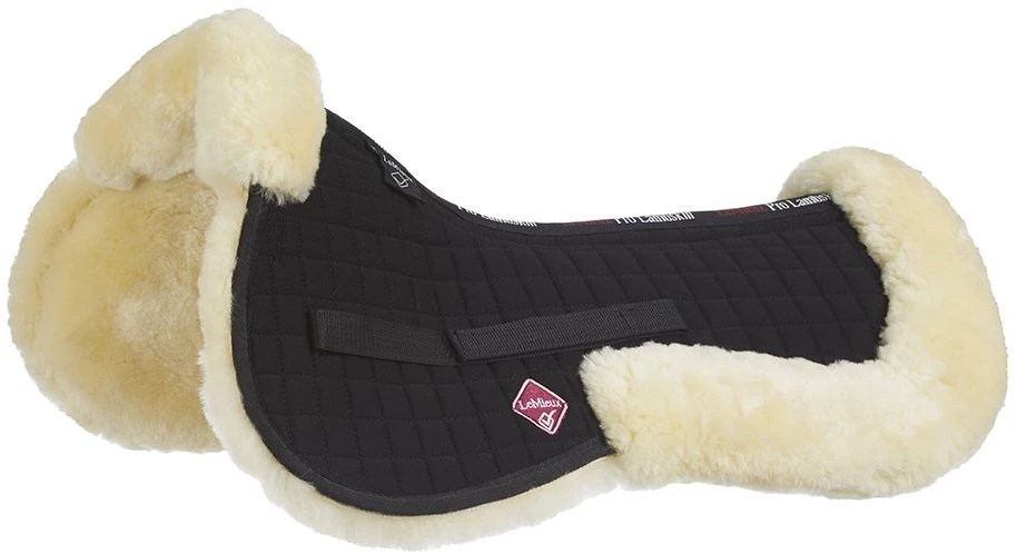 LeMieux Pro Lambskin Half Pad Black/Natural 3 LeMieux Pro Lambskin Half Pad Black/Natural