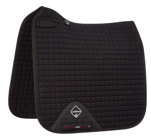 LeMieux Pro Sport Cotton Dressage Square Black 3 LeMieux Pro Sport Cotton Dressage Square Black