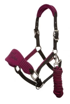 LeMieux Vogue Headcollar And Leadrope Plum/Black