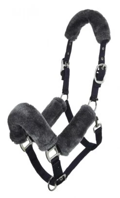 LeMieux Comfort Fleece Headcollar Grey/Black