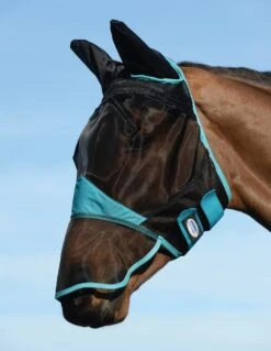 WeatherBeeta ComFitec Fine Mesh Fly Mask Nose And Ears Black/Turquoise 5 WeatherBeeta ComFitec Fine Mesh Fly Mask Nose And Ears Black/Turquoise -Saddle Shop 9731 24262