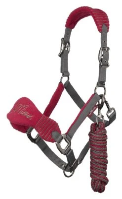 LeMieux Vogue Headcollar And Leadrope Mulberry/Grey